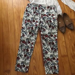 Zara floral trousers size 8